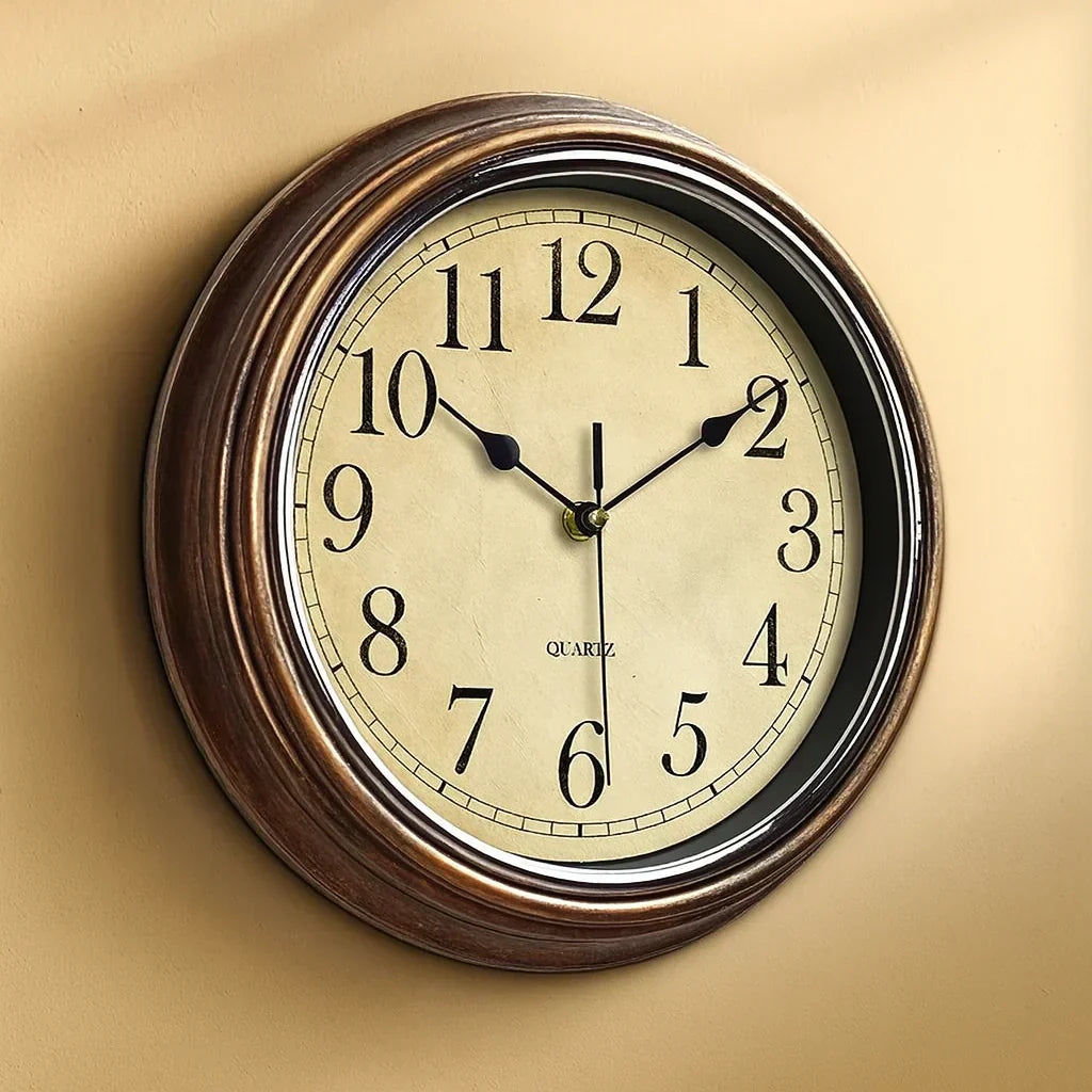 Classic Wooden Wall Clock | 30 cm Silent Quartz Design