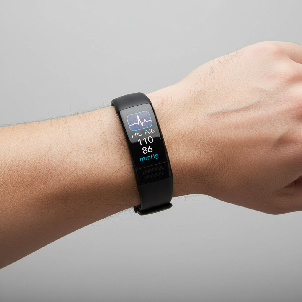 Smart Wristband Blood Pressure Monitor – ECG, Heart Rate, Oxygen Saturation & Sleep Tracker – FDA Approved