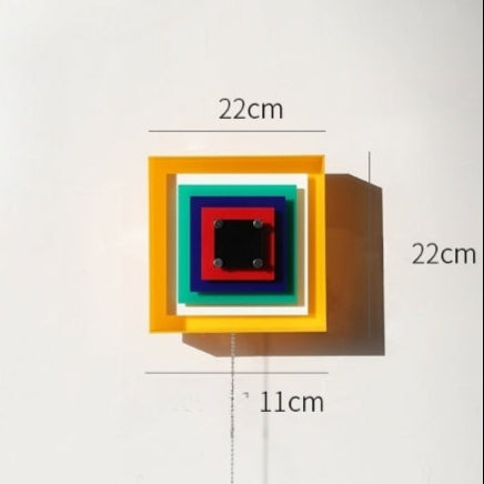 Memphis Bauhaus quadratischer Wandleuchter LED 1-Flammig