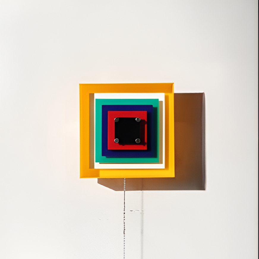 Memphis Bauhaus quadratischer Wandleuchter LED 1-Flammig