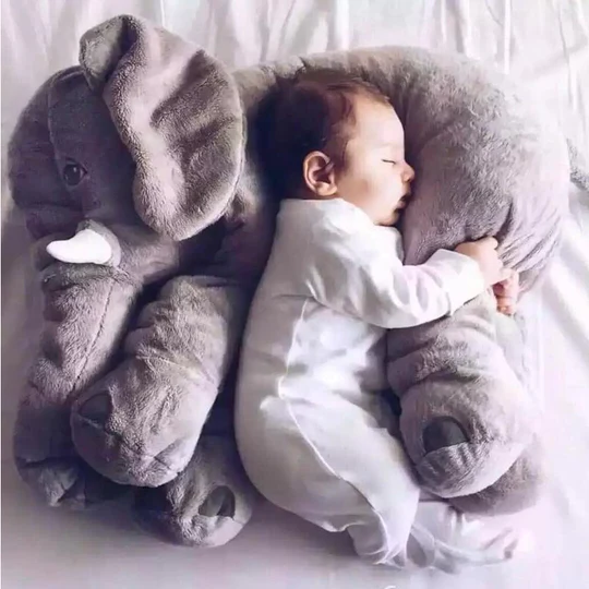 Plush Baby Elephant Cuddle Pillow Soft Huggable Nursery Toy