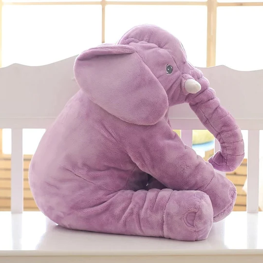 Plush Baby Elephant Cuddle Pillow Soft Huggable Nursery Toy