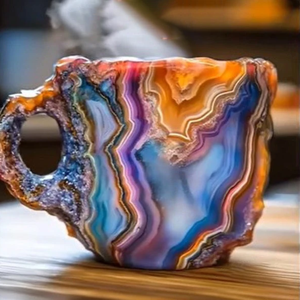 Frosetpro | Mineral Krystal Kaffekrus – Elegante, Holdbare Keramikkopper til Premium Kaffeoplevelse