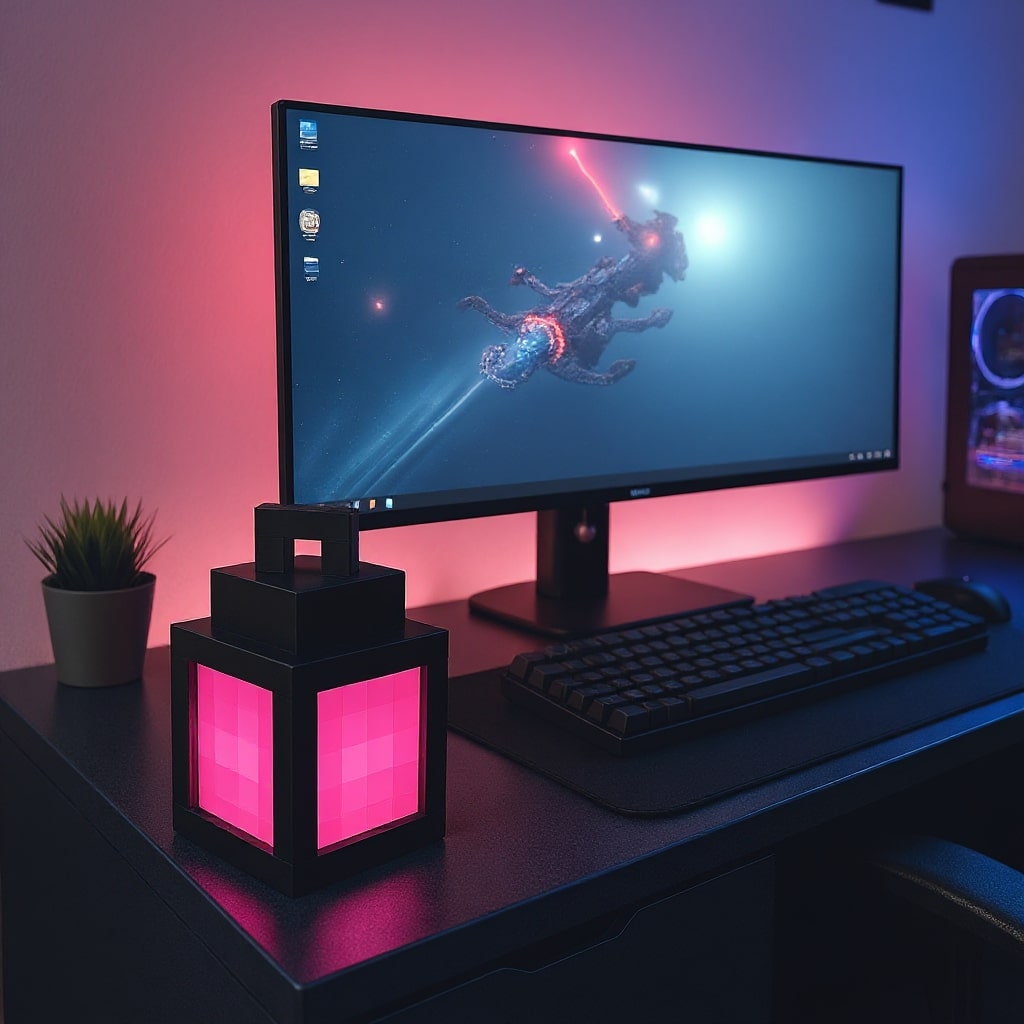 Wall Hanging Minecraft Lamp | Ambient Indoor Lighting