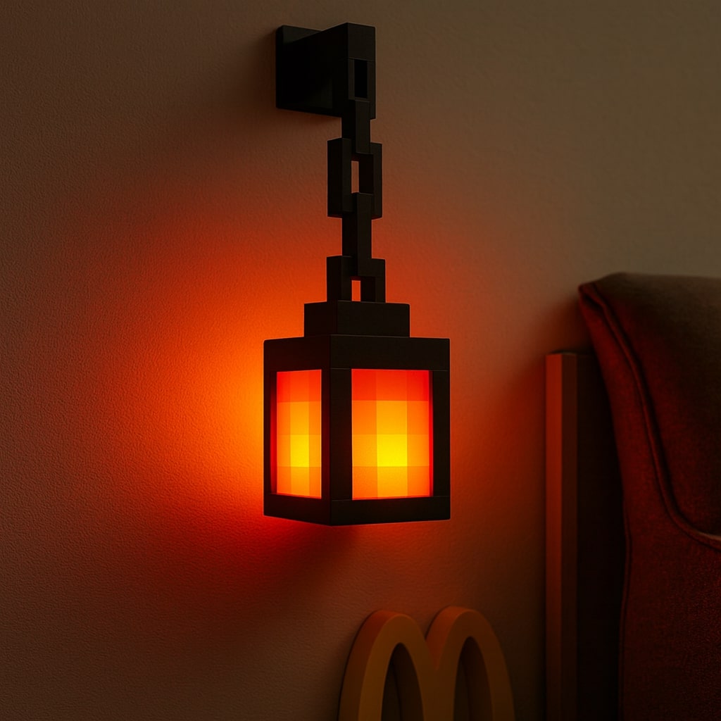 Wall Hanging Minecraft Lamp | Ambient Indoor Lighting