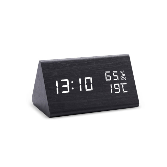 Reloj despertador LED inteligente con pantalla digital elegante y sensor de temperatura