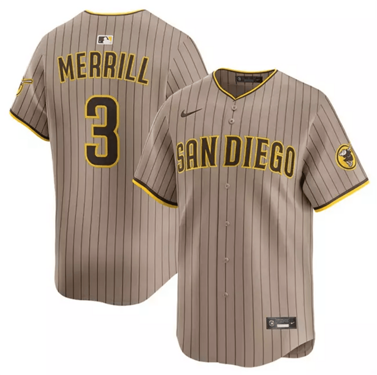 Camiseta limitada alternativa San Diego Padres Jackson Merrill #3 Beige