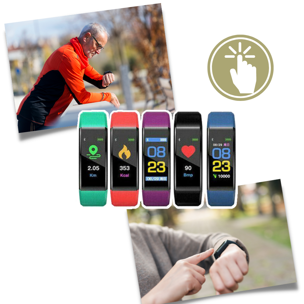 Smartwatch Fitness Tracker for Seniors with Health Monitoring