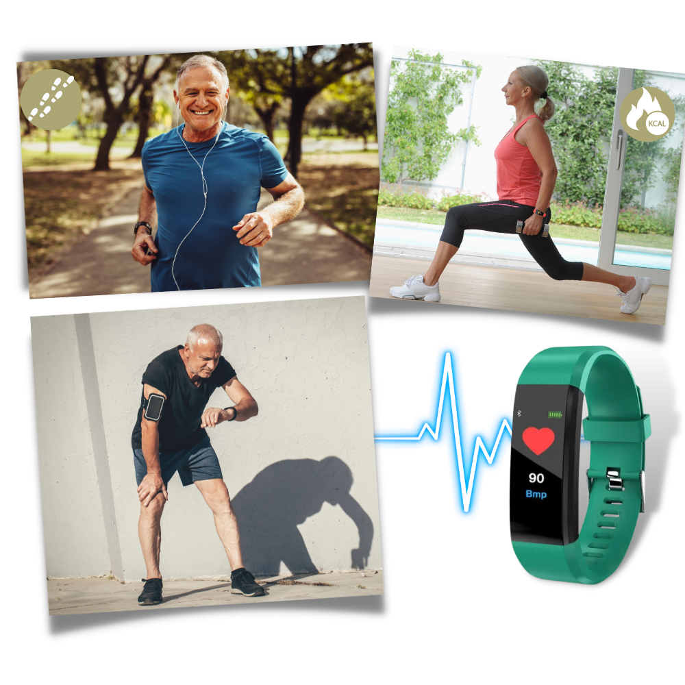 Smartwatch Fitness Tracker for Seniors with Health Monitoring