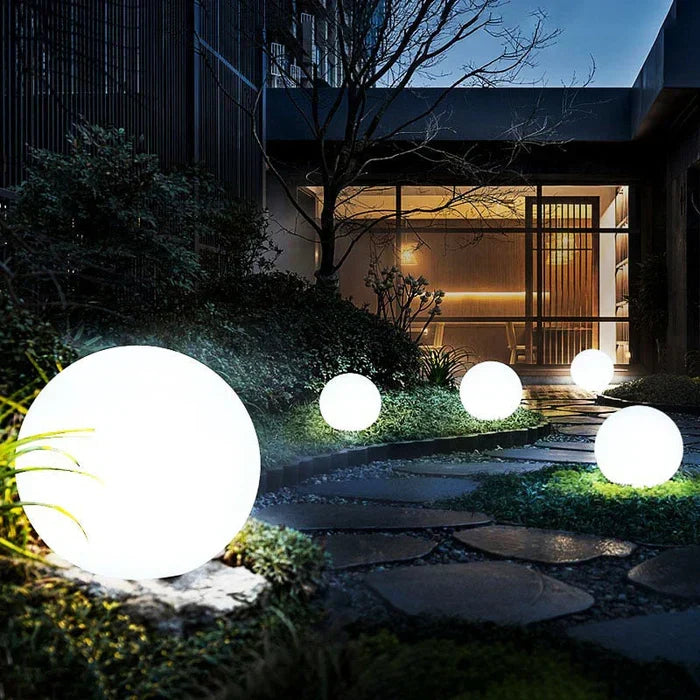 Moderner PE Kugel Außen Gartenleuchte LED wiederaufladbar