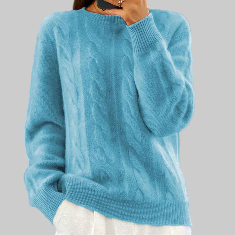 Damen warmer Strickpullover – kuscheliges Lagenstück