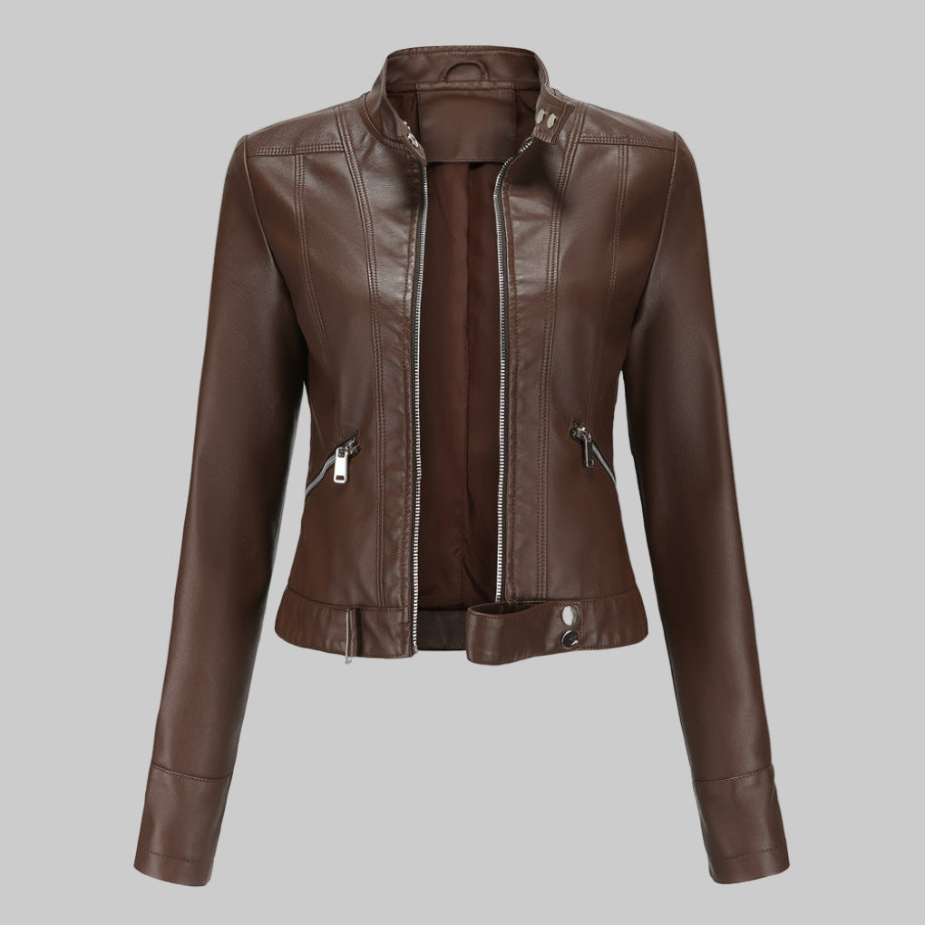 Chaqueta de cuero para mujer – Prenda exterior elegante y distintiva