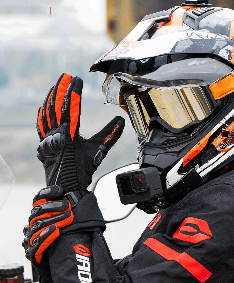 Wasserdichte Motorradhandschuhe | Griffige Isolierte Handschuhe für Kaltes Wetter beim Fahren