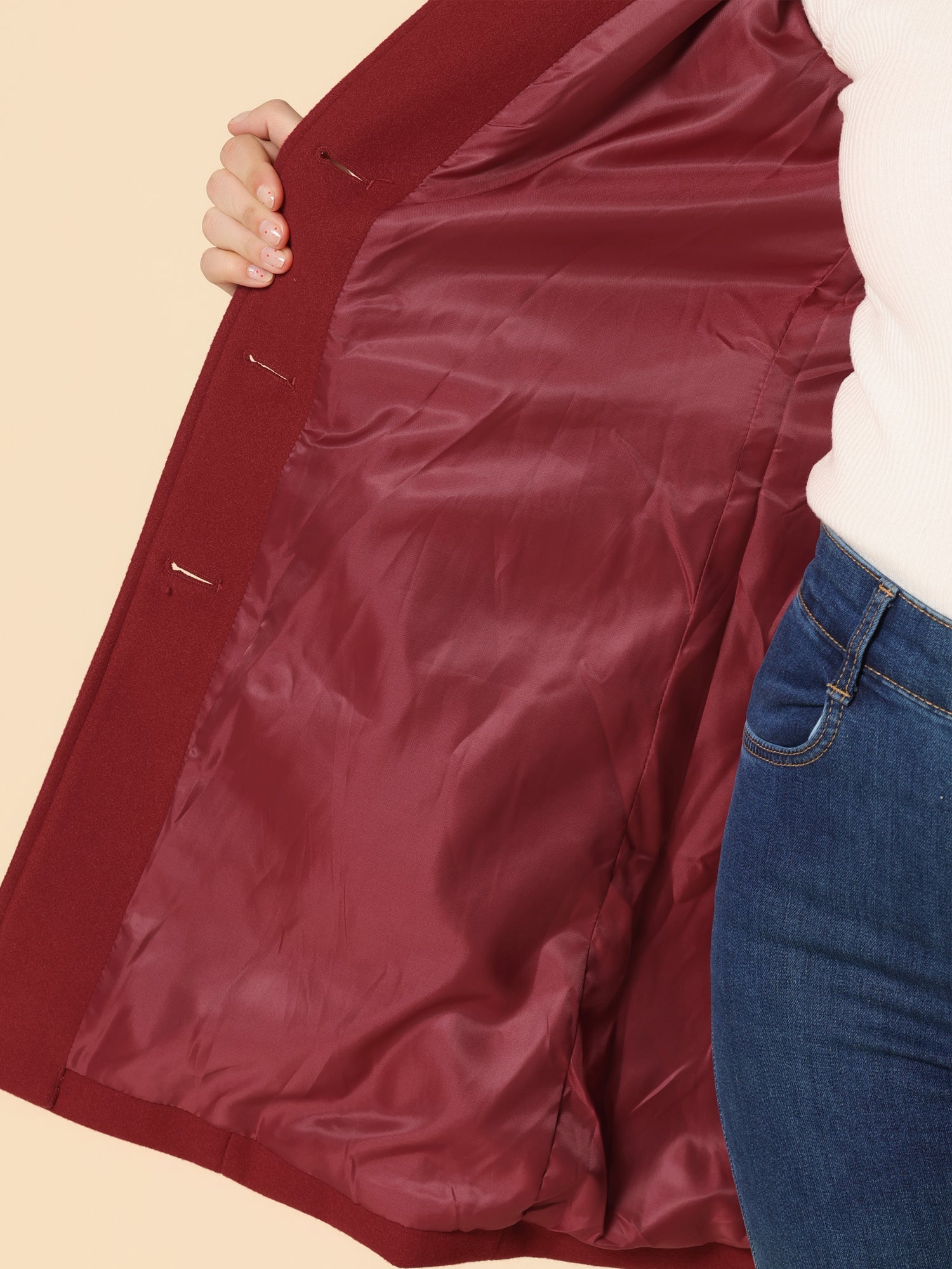 ENKELTKNAPPET VINTER TRENCHCOAT