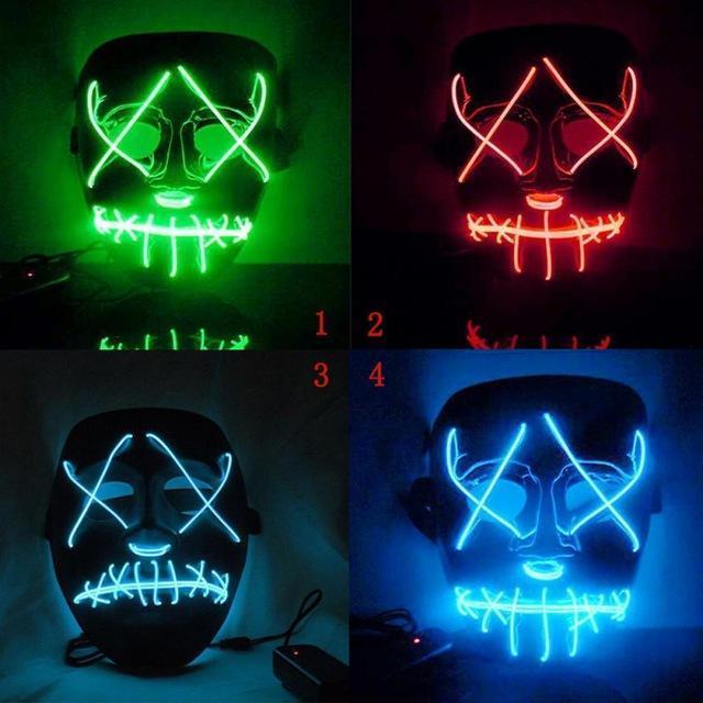 LED Leuchtende Purge Wahljahr Maske für Halloween