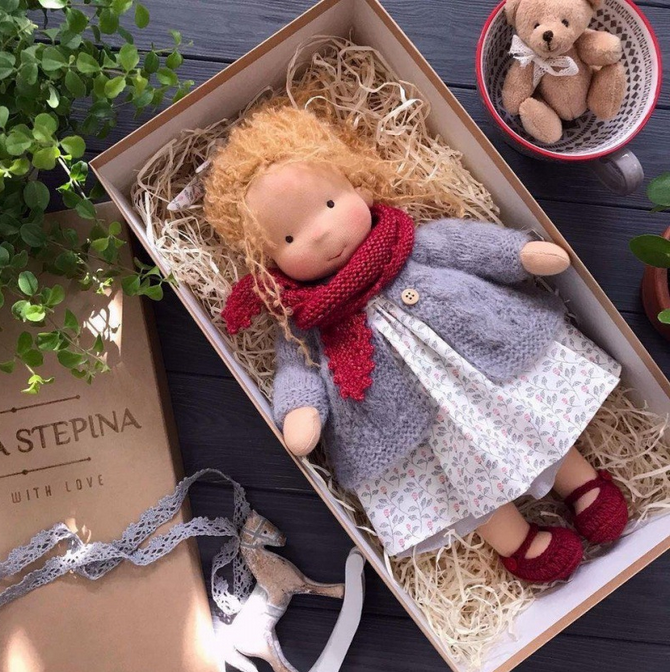 Puili | Handmade Waldorf Doll | Soft, Organic Toy for Emotional Development