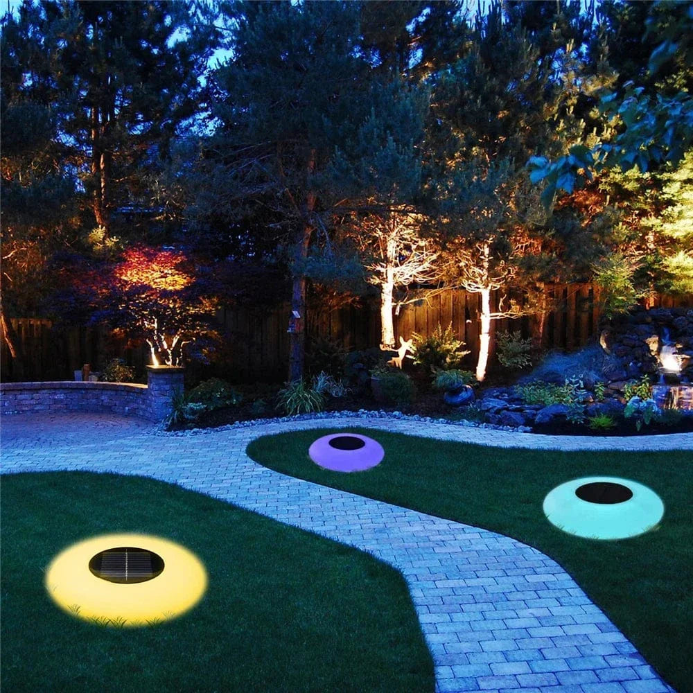 Lámpara LED solar flotante redonda de vidrio moderna 1 luz