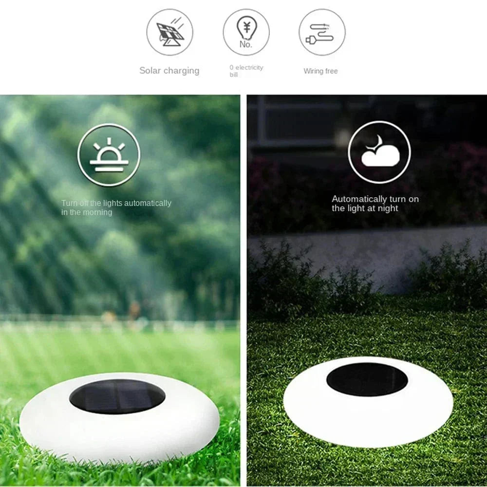 Lámpara LED solar flotante redonda de vidrio moderna 1 luz