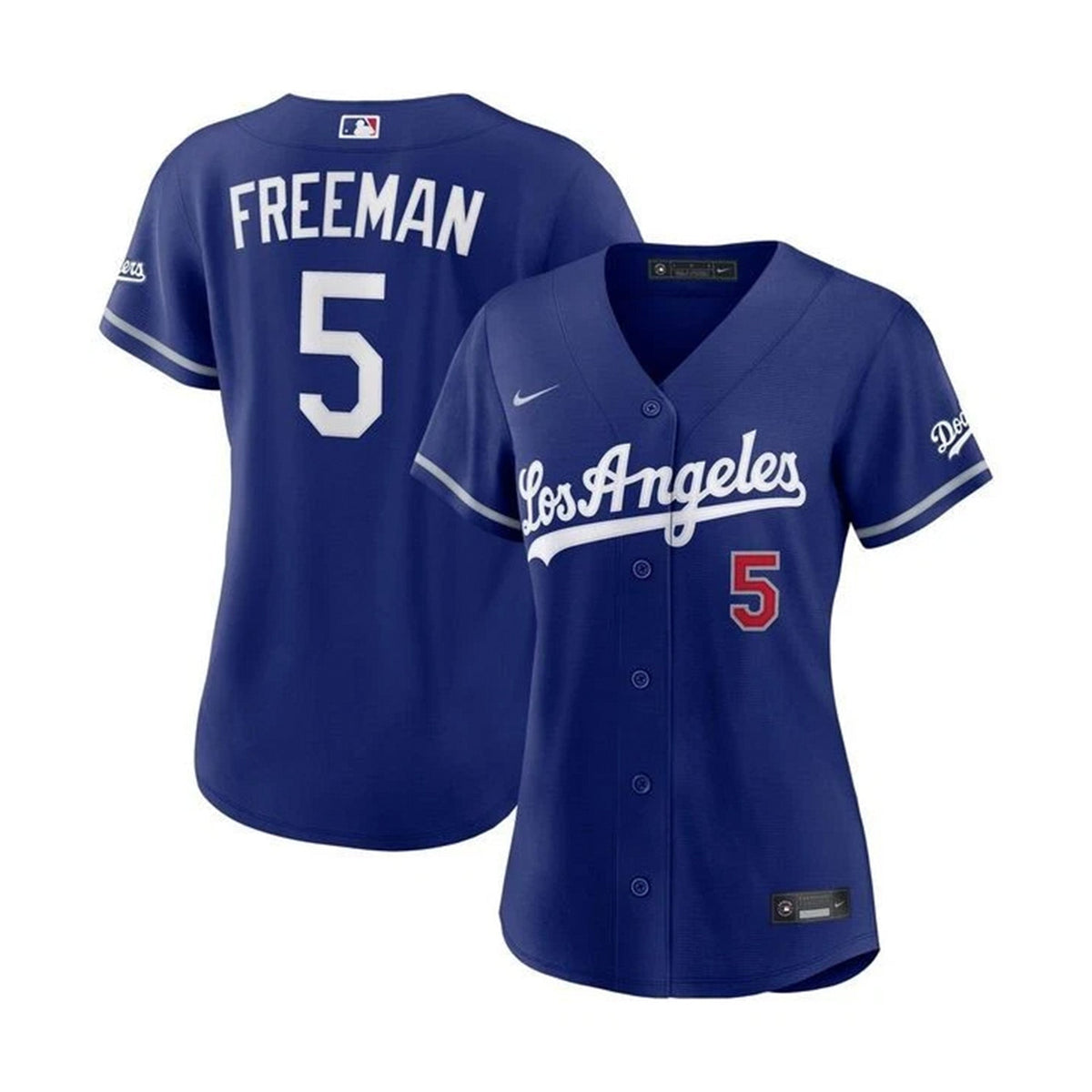 Camiseta de estadio para mujer Los Angeles Dodgers Freddie Freeman azul real Nike