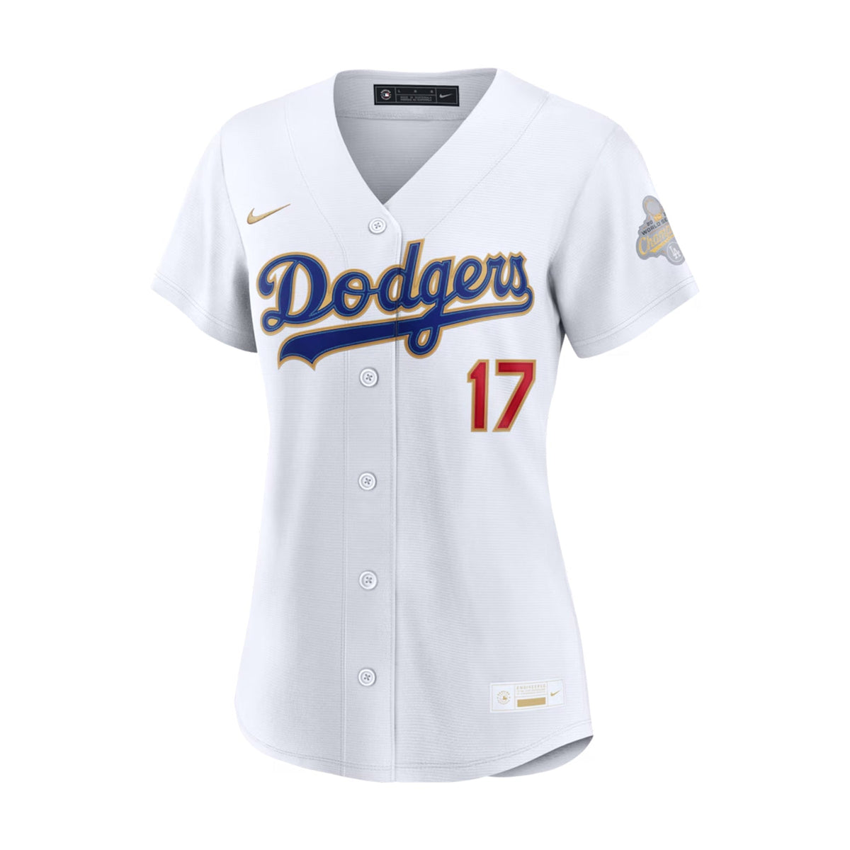 Dames Los Angeles Dodgers Shohei Ohtani 2026 Gouden Collectie Wit Stadionshirt