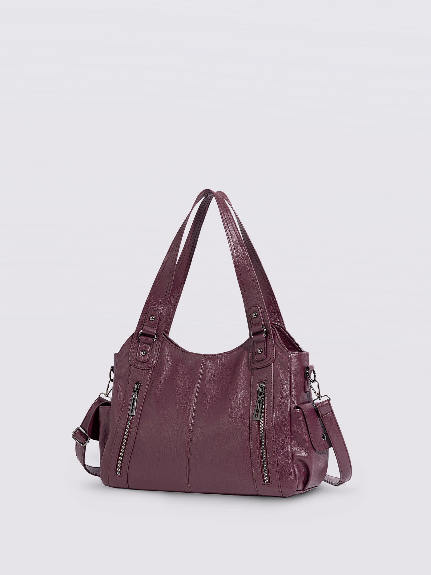 Alltags-Eleganz | Schwarze Ledertasche zum Tragen