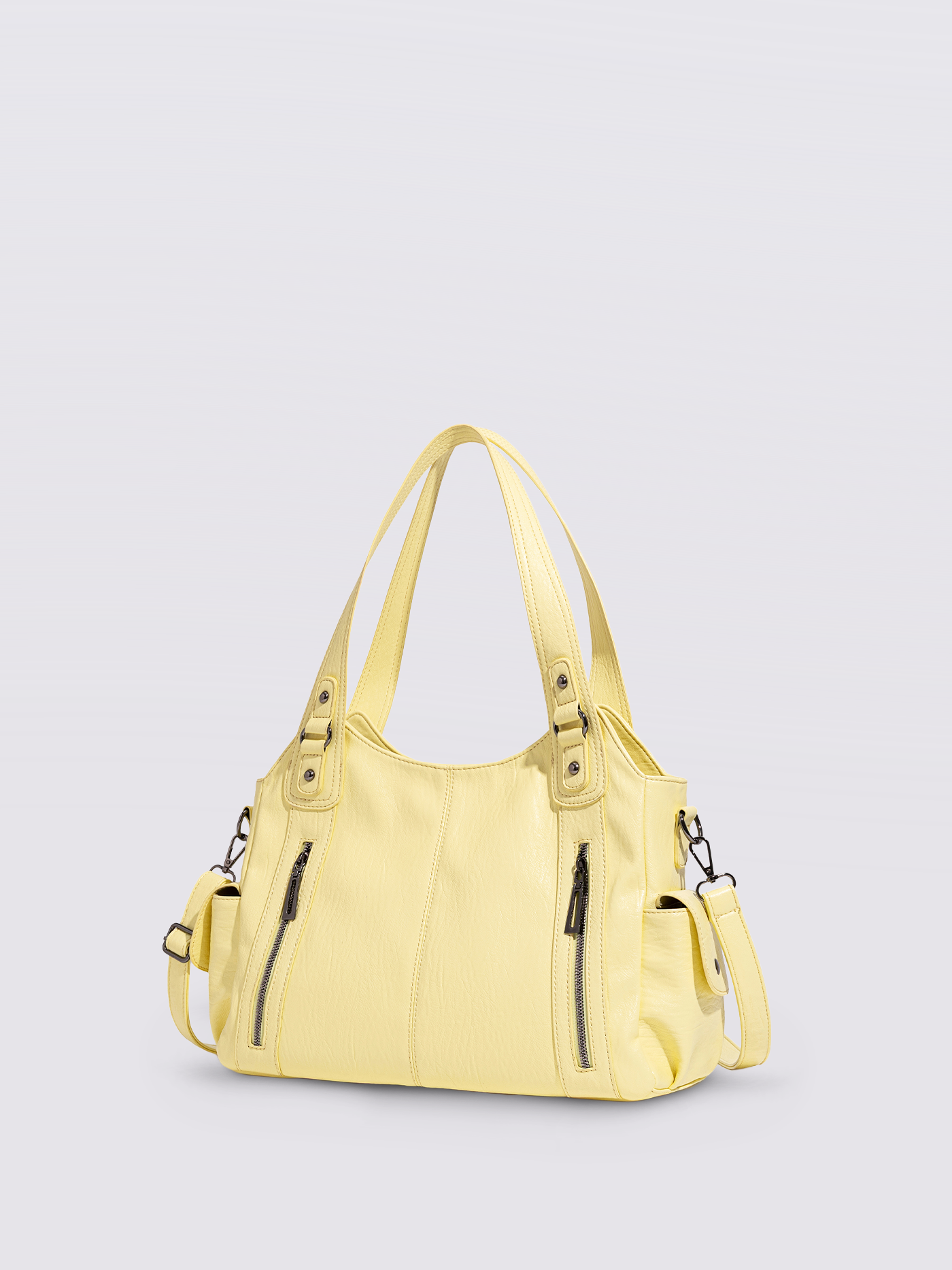 Alltags-Eleganz | Schwarze Ledertasche zum Tragen